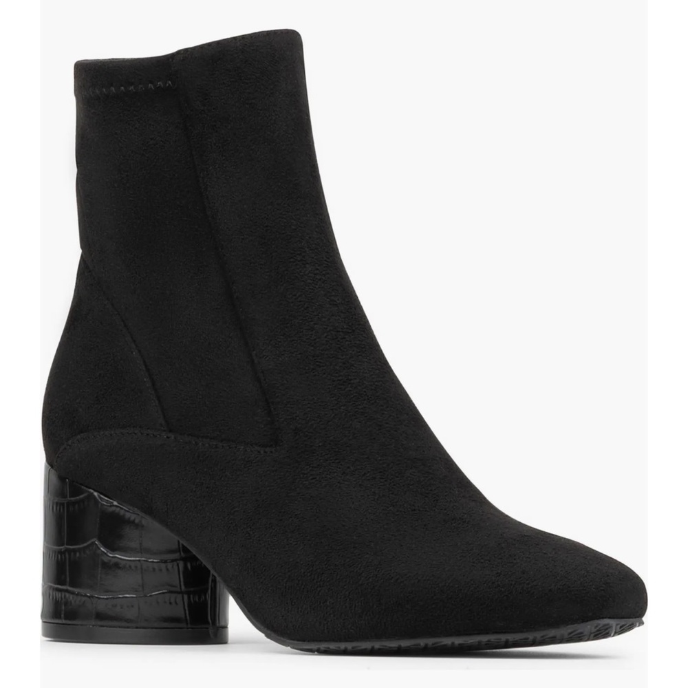 Donald Pliner Giddie Block Heel Leather Bootie